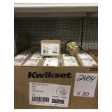 Kwikset keyed entry door knobs x30
