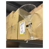 Box of plastic martini glasses x3