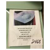 36" light green glass vanity top