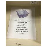 16" Square Bathroom Undermount Sink