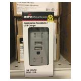 Combination receptacle/USB charger x 10