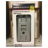 Combination receptacle/USB charger x 10