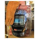 Firepower welding helmet and gloves