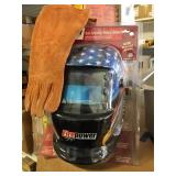Firepower welding helmet and gloves