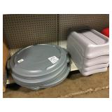 2 Mixed Size Trash Can Lids One Money