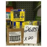 1/4 turn straight valve x 20