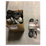 box of power supply cords. all one $$