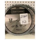 Craftsman 12in 32T general purpose saw blade x 2
