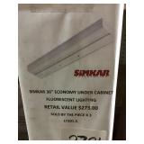 36" Economy Under Cabinet Fluorescent Light x3