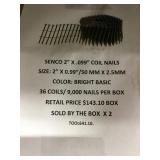Senco 2 in coil nails x 2boxes