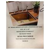 20 inch brass smooth kitchen Undermount sink