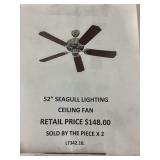 52" Ceiling fan x 2