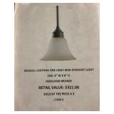 One Light Mini Pendant light x 3