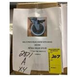 Rigid Caster with Brake x 4