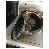 KOHLER polished chrome shower head and trim x 3