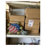 8 boxes of decorative garden statues