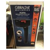 Black Gibraltar Plastic Mailbox & Post Kit