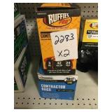 Mixed Contractor Trash Bags by the box x2