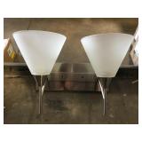Brushed Nickel 2-Light Wall light x 2