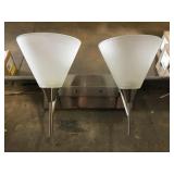 Brushed Nickel 2-Light Wall light x 2