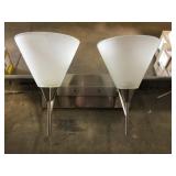 Brushed Nickel 2-Light Wall Light x 2