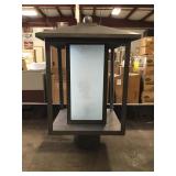 Weathered Pewter Outdoor Post Light x 2