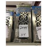 4" x 12" Floor register cover x 4