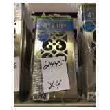 4" x 10" Floor register cover x 4