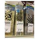 4" x 12" Floor register cover x 4