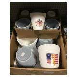 Mixed Size Patriotic Flower Pots by the Piece x 12