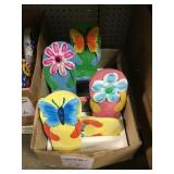 Decorative garden flip flops X 8