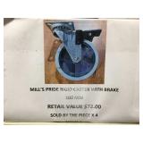 Rigid Caster w/brake x 4