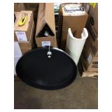 24in plastic drain pans & pedestal sink base