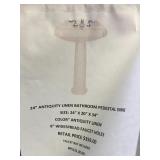 24" Antiquity Linen Bathroom Pedestal Sink