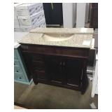 37in vanity w/ top & backsplash