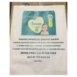 Pampers swaddlers sensitive diapers x8