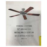 52in Seagull Lighting ceiling fan x2