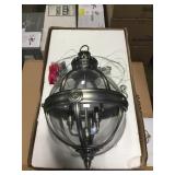 Feiss 3 bulb antique nickel pendant light