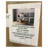 Vorster Gray Sofa Chaise w/storage