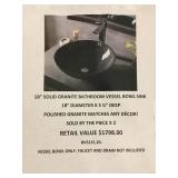 18" Solid Granite Vellel sinks x 2