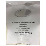 19" Biscuit Round drop in Sink x 5