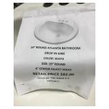 19" White Round drop in Sink x 5