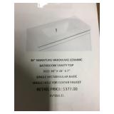 36" Ceramic Bathroom Vanity top