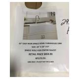 33" Cast Iron Single bowl Farmhouse Sink