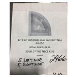 Charcoal Gray Cap Paintable Shutters x 10