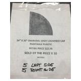 Charcoal Gray Louvered Cap Shutters x 10