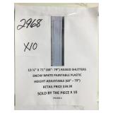 Adjustable White Paintable Plastic shutters x 10