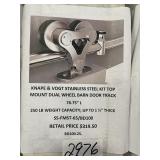 Barn Door Track Kit in Stainless Steel