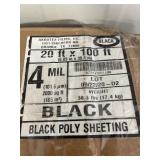 Black Poly Sheeting by the Roll x 2