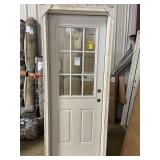 30" LH Exterior 9 Lite Steel Door